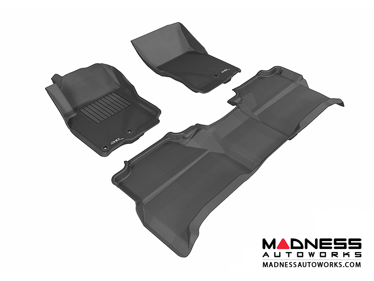 Nissan Frontier Crew Cab Floor Mats (Set of 3) Black by 3D MAXpider